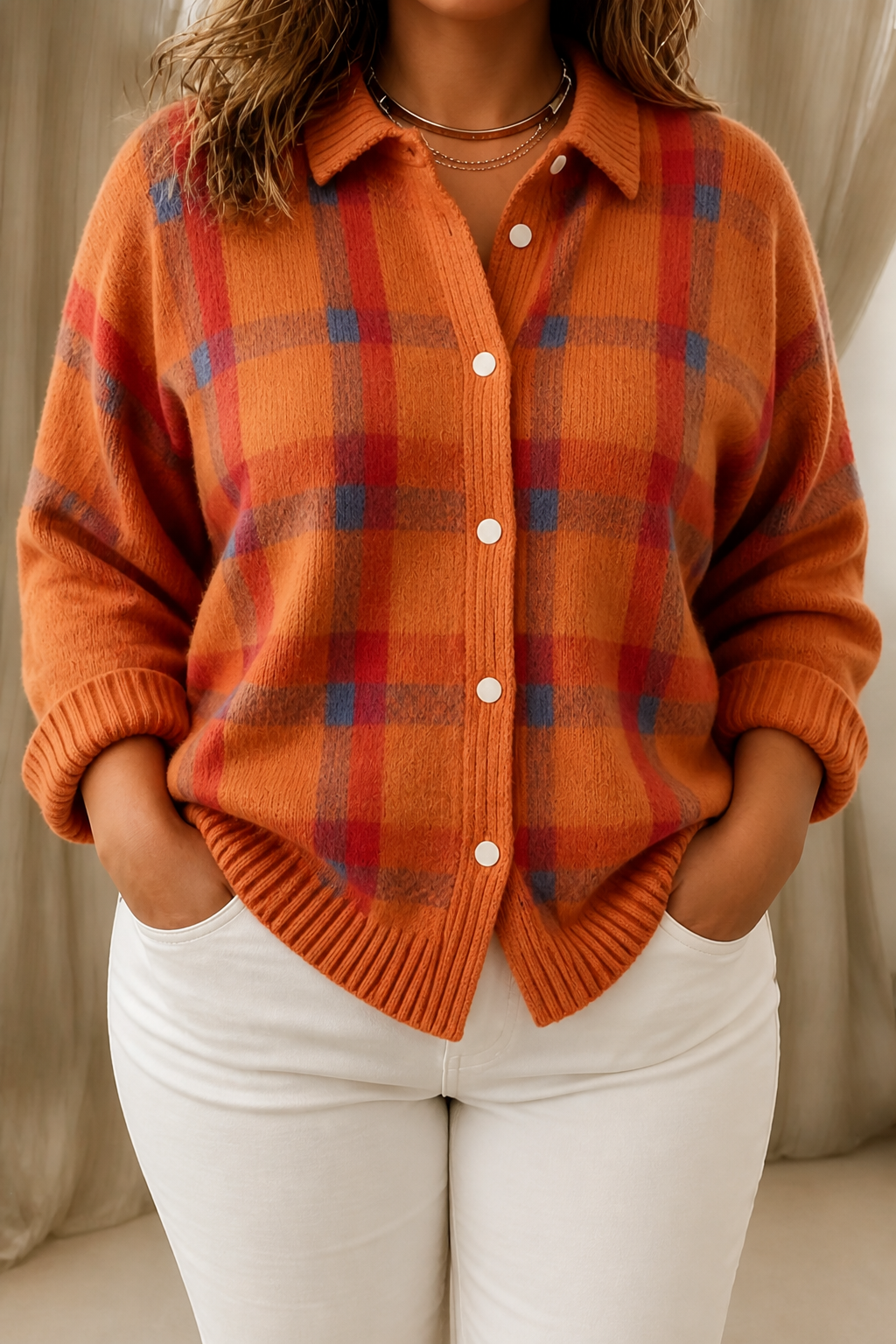 Camille | Plaid Cardigan