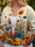 Tansy | Vintage Floral Print Cardigan Sweater