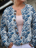 Tiverly | Vintage Floral Button-Front Cardigan