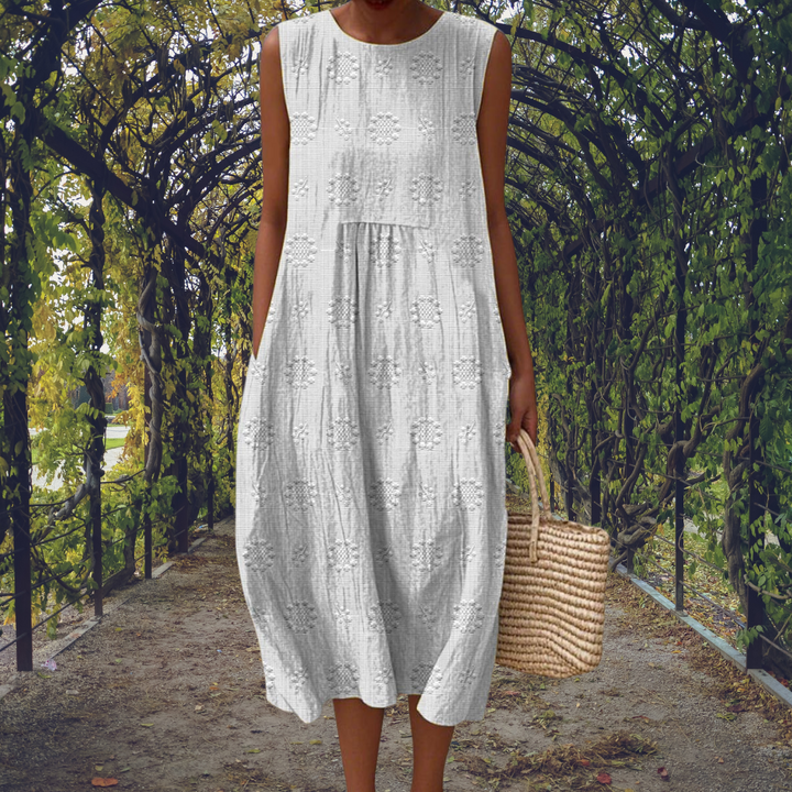 Aikaterini – Elegant sleeveless dress with pockets