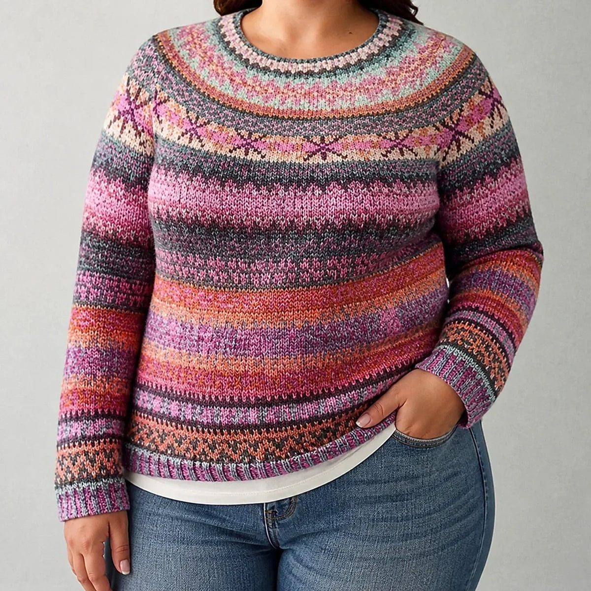 Brooke - Retro Scandinavian knitted sweater