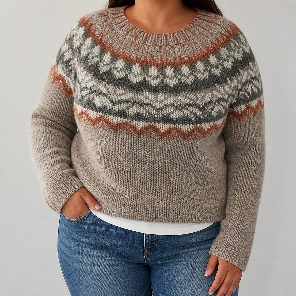 Debbie - Retro Scandinavian knitted sweater
