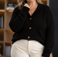 Patricia | Button Front Cashmere Cardigan