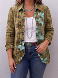 Sundara | Boho Gradient Vintage Floral Ruffle Jacket