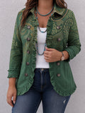 Jemara | Bohemian Paisley Print Ruffled Jacket